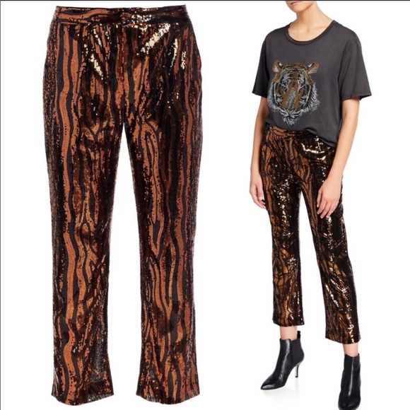 Le Superbe Pants - Le Superbe Sequin Bengal Print Chino Pants 0 NWT